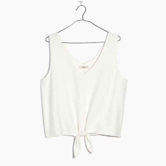 Texture and Thread Tie Front Tank Top - Picture 3 of 8